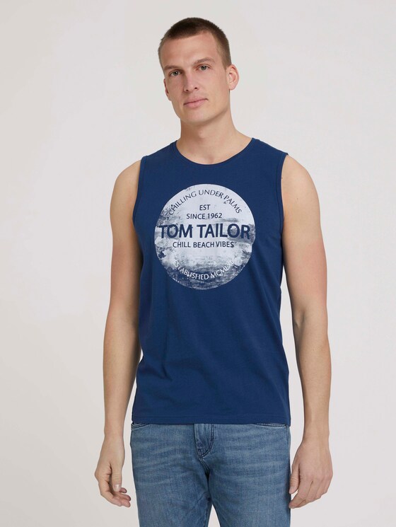 Tanktop mit Bio-Baumwolle - Männer - after dark blue Tanktop mit Bio-Baumwolle - Männer - after dark blue - 1 - TOM TAILOR