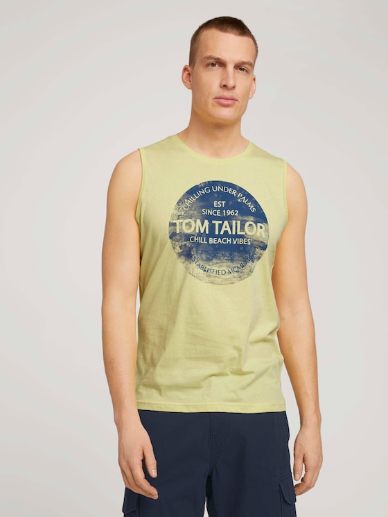 Tanktop mit Bio-Baumwolle - Männer - pale straw yellow Tanktop mit Bio-Baumwolle - Männer - pale straw yellow - 1 - TOM TAILOR