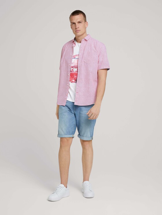 Print T-Shirt mit Bio-Baumwolle - Männer - Off White Print T-Shirt mit Bio-Baumwolle - Männer - Off White - 3 - TOM TAILOR