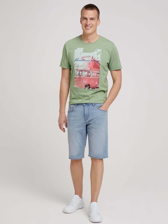 Print T-Shirt mit Bio-Baumwolle - Männer - light mint green Print T-Shirt mit Bio-Baumwolle - Männer - light mint green - 3 - TOM TAILOR