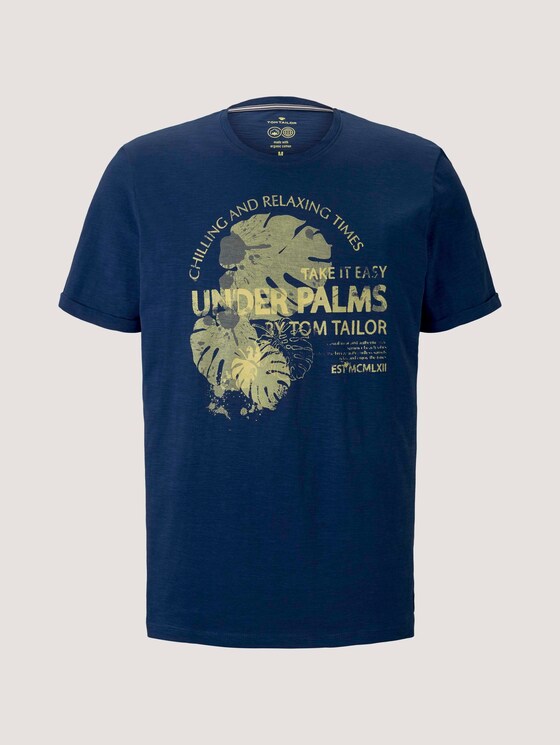 Print T-Shirt mit Bio-Baumwolle - Männer - after dark blue Print T-Shirt mit Bio-Baumwolle - Männer - after dark blue - 7 - TOM TAILOR