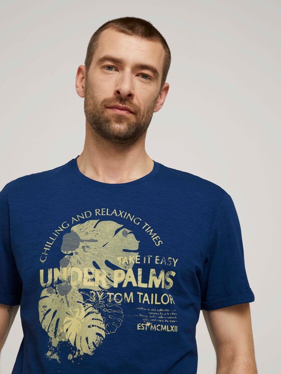 Print T-Shirt mit Bio-Baumwolle - Männer - after dark blue Print T-Shirt mit Bio-Baumwolle - Männer - after dark blue - 9 - TOM TAILOR
