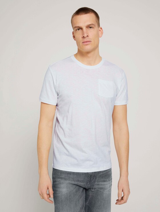 T-Shirt mit Bio-Baumwolle - Männer - Off White T-Shirt mit Bio-Baumwolle - Männer - Off White - 1 - TOM TAILOR