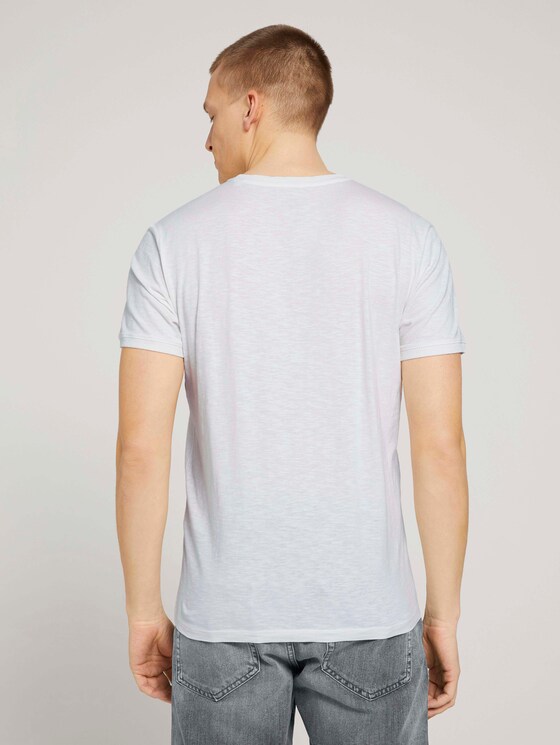 T-Shirt mit Bio-Baumwolle - Männer - Off White T-Shirt mit Bio-Baumwolle - Männer - Off White - 2 - TOM TAILOR