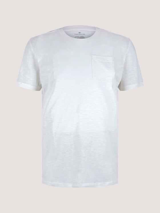 T-Shirt mit Bio-Baumwolle - Männer - Off White T-Shirt mit Bio-Baumwolle - Männer - Off White - 7 - TOM TAILOR