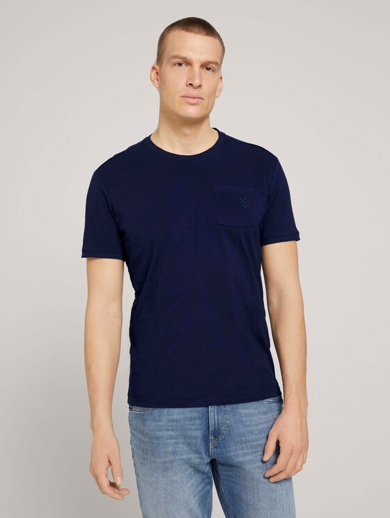 T-Shirt mit Bio-Baumwolle - Männer - Sailor Blue T-Shirt mit Bio-Baumwolle - Männer - Sailor Blue - 1 - TOM TAILOR