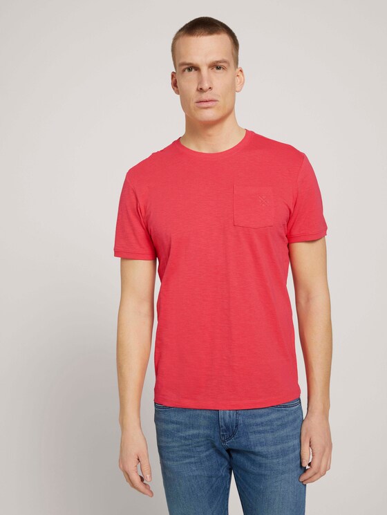 T-Shirt mit Bio-Baumwolle - Männer - Plain Red T-Shirt mit Bio-Baumwolle - Männer - Plain Red - 1 - TOM TAILOR