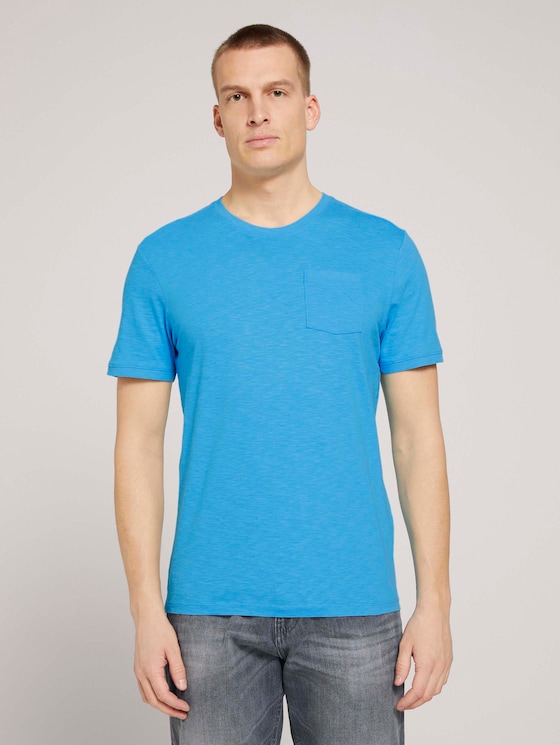 T-Shirt mit Bio-Baumwolle - Männer - aquarius turquoise T-Shirt mit Bio-Baumwolle - Männer - aquarius turquoise - 1 - TOM TAILOR