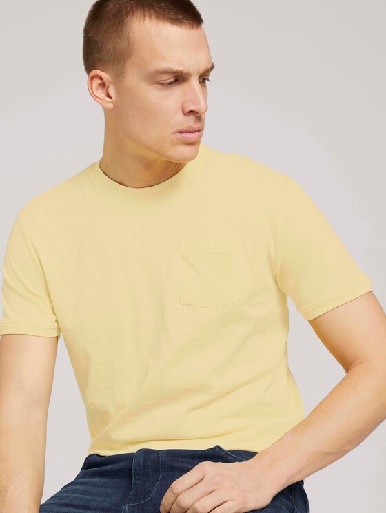 T-Shirt aus Bio-Baumwolle - Männer - pale straw yellow T-Shirt aus Bio-Baumwolle - Männer - pale straw yellow - 5 - TOM TAILOR
