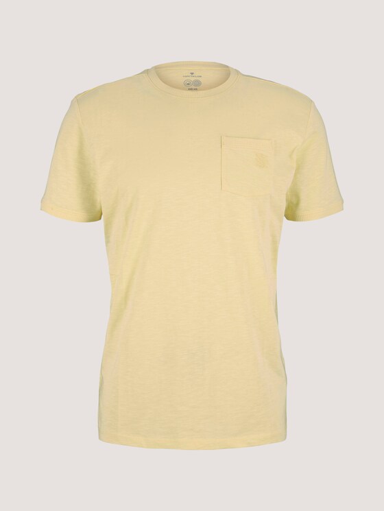 T-Shirt aus Bio-Baumwolle - Männer - pale straw yellow T-Shirt aus Bio-Baumwolle - Männer - pale straw yellow - 7 - TOM TAILOR