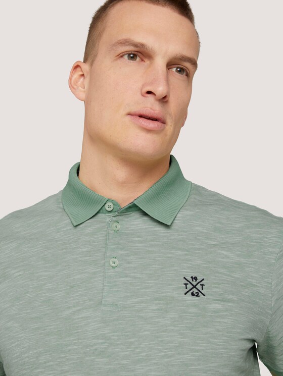 Poloshirt mit Melange-Optik - Männer - pistachio white stripe Poloshirt mit Melange-Optik - Männer - pistachio white stripe - 9 - TOM TAILOR