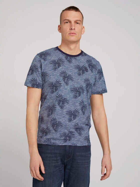 T-Shirt mit Muster - Männer - offwhite navy stripes T-Shirt mit Muster - Männer - offwhite navy stripes - 1 - TOM TAILOR