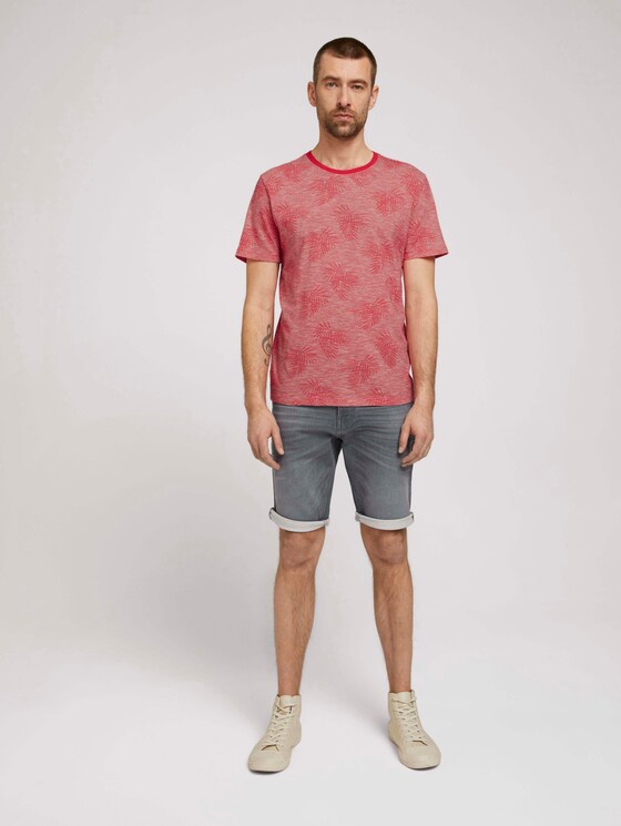 T-Shirt mit Muster - Männer - plain red white stripe T-Shirt mit Muster - Männer - plain red white stripe - 3 - TOM TAILOR
