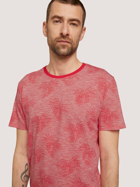 T-Shirt mit Muster - Männer - plain red white stripe T-Shirt mit Muster - Männer - plain red white stripe - 9 - TOM TAILOR