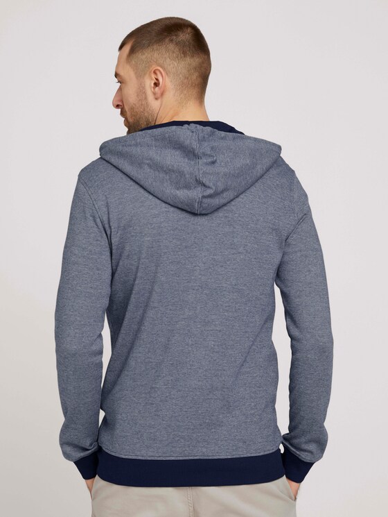 Sweatjacke mit Kapuze - Männer - offwhite navy stripe Sweatjacke mit Kapuze - Männer - offwhite navy stripe - 2 - TOM TAILOR