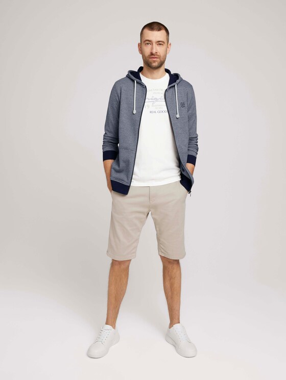 Sweatjacke mit Kapuze - Männer - offwhite navy stripe Sweatjacke mit Kapuze - Männer - offwhite navy stripe - 3 - TOM TAILOR