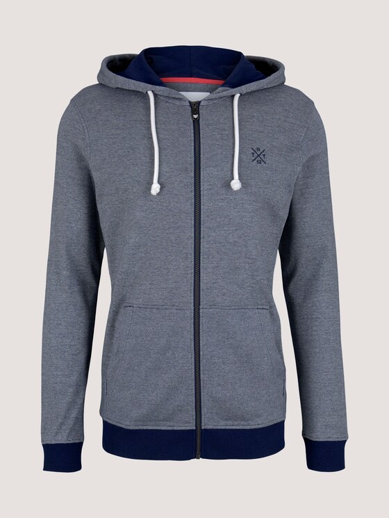 Sweatjacke mit Kapuze - Männer - offwhite navy stripe Sweatjacke mit Kapuze - Männer - offwhite navy stripe - 7 - TOM TAILOR
