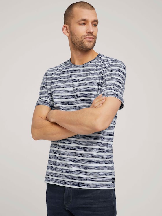 gestreiftes T-Shirt - Männer - sailor blue spacedye stripe gestreiftes T-Shirt - Männer - sailor blue spacedye stripe - 5 - TOM TAILOR