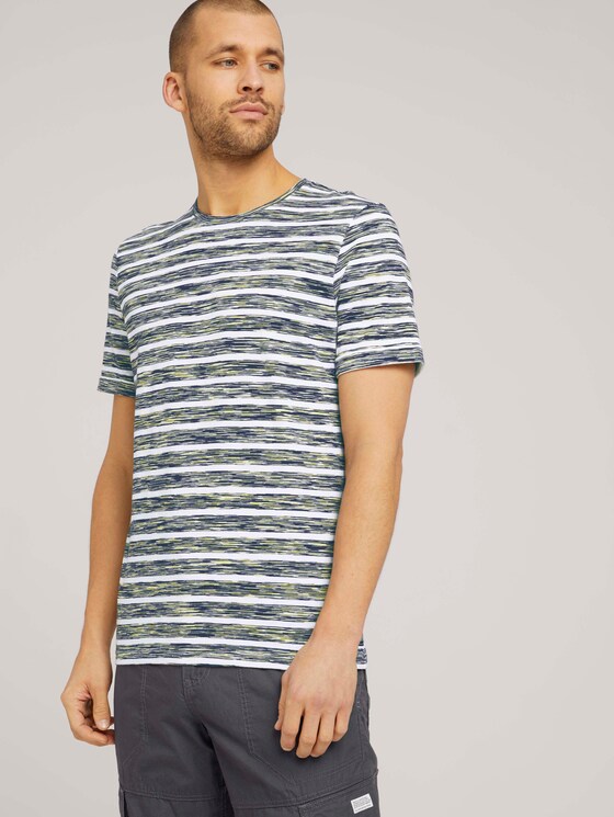 gestreiftes T-Shirt - Männer - pale yellow spacedye stripe gestreiftes T-Shirt - Männer - pale yellow spacedye stripe - 5 - TOM TAILOR