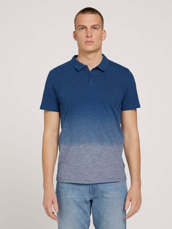 gestreiftes Poloshirt mit Farbverlauf - Männer - offwhite navy stripes gestreiftes Poloshirt mit Farbverlauf - Männer - offwhite navy stripes - 1 - TOM TAILOR