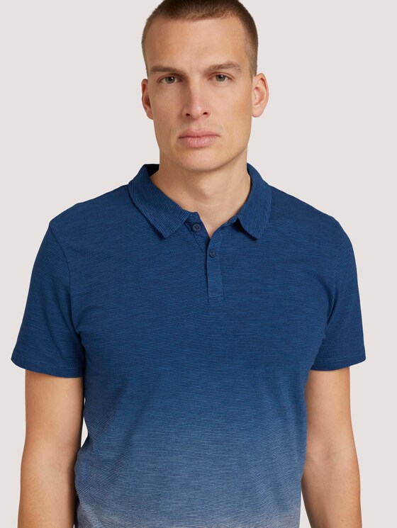 gestreiftes Poloshirt mit Farbverlauf - Männer - offwhite navy stripes gestreiftes Poloshirt mit Farbverlauf - Männer - offwhite navy stripes - 9 - TOM TAILOR