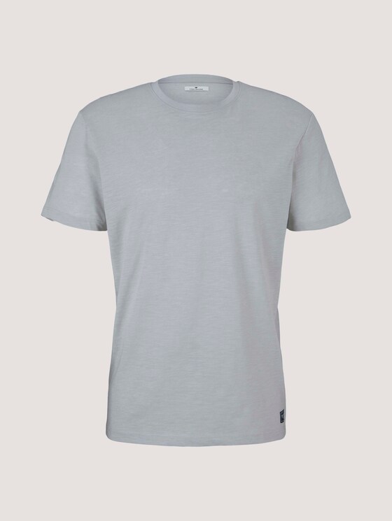 T-Shirt in Melange-Optik - Männer - white melange T-Shirt in Melange-Optik - Männer - white melange - 7 - TOM TAILOR