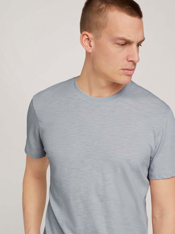T-Shirt in Melange-Optik - Männer - white melange T-Shirt in Melange-Optik - Männer - white melange - 9 - TOM TAILOR