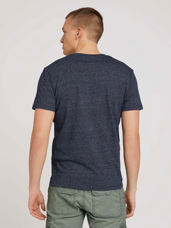T-Shirt in Melange-Optik - Männer - sailor blue grindle melange T-Shirt in Melange-Optik - Männer - sailor blue grindle melange - 2 - TOM TAILOR