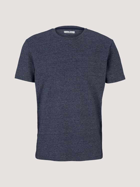T-Shirt in Melange-Optik - Männer - sailor blue grindle melange T-Shirt in Melange-Optik - Männer - sailor blue grindle melange - 7 - TOM TAILOR