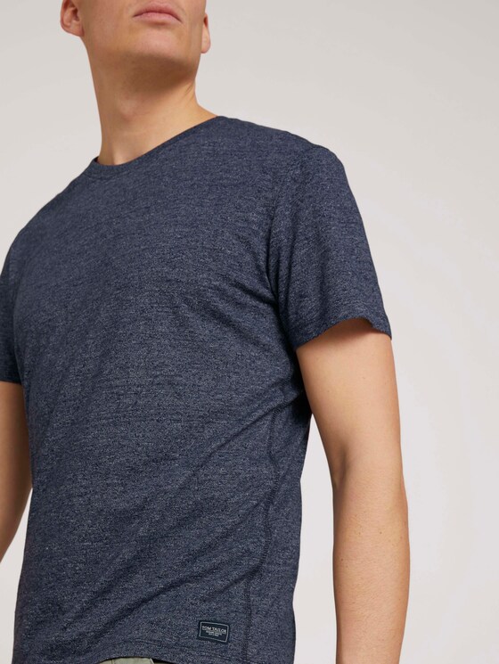 T-Shirt in Melange-Optik - Männer - sailor blue grindle melange T-Shirt in Melange-Optik - Männer - sailor blue grindle melange - 9 - TOM TAILOR