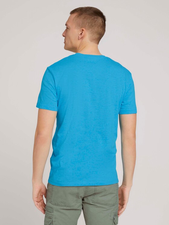 T-Shirt in Melange-Optik - Männer - aqua blue grindle melange T-Shirt in Melange-Optik - Männer - aqua blue grindle melange - 2 - TOM TAILOR