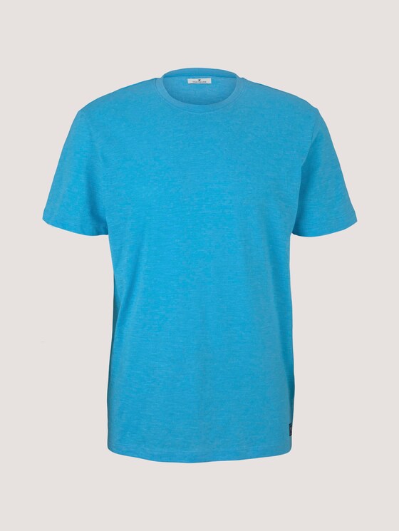 T-Shirt in Melange-Optik - Männer - aqua blue grindle melange T-Shirt in Melange-Optik - Männer - aqua blue grindle melange - 7 - TOM TAILOR