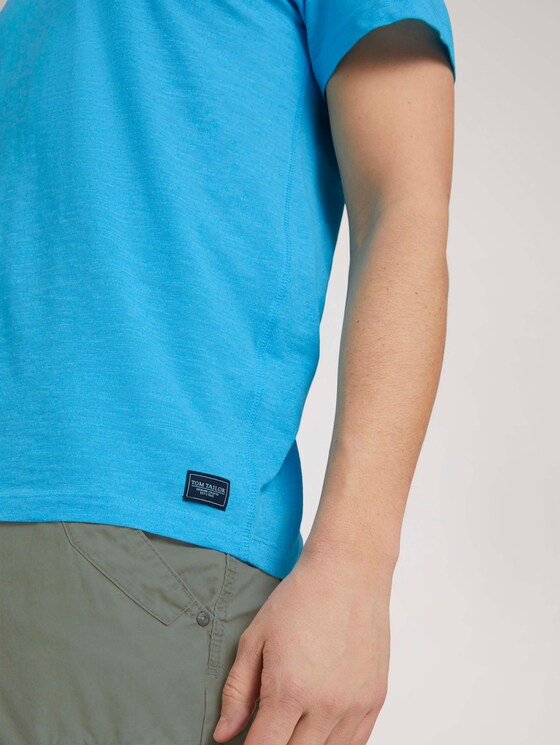 T-Shirt in Melange-Optik - Männer - aqua blue grindle melange T-Shirt in Melange-Optik - Männer - aqua blue grindle melange - 9 - TOM TAILOR