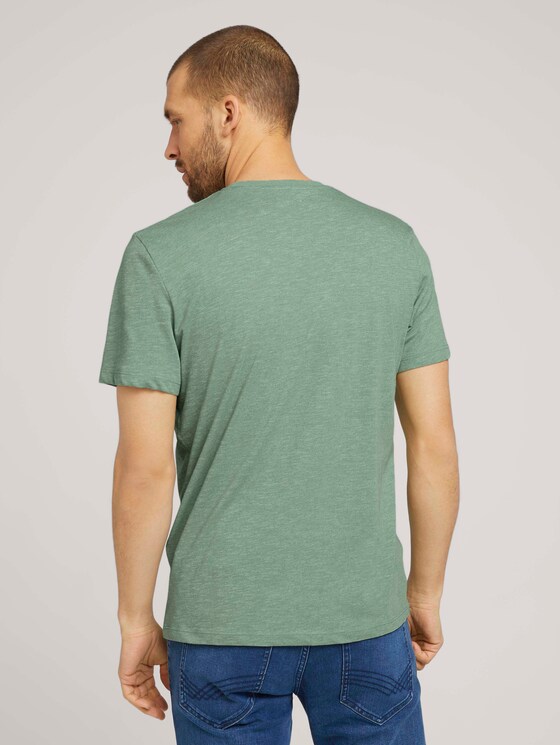 T-Shirt in Melange-Optik - Männer - mint green grindle melange T-Shirt in Melange-Optik - Männer - mint green grindle melange - 2 - TOM TAILOR