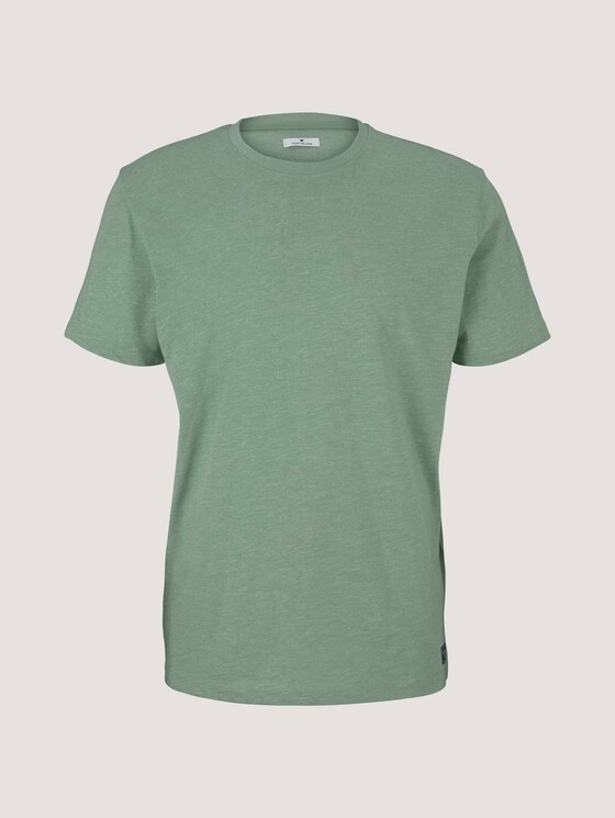 T-Shirt in Melange-Optik - Männer - mint green grindle melange T-Shirt in Melange-Optik - Männer - mint green grindle melange - 7 - TOM TAILOR