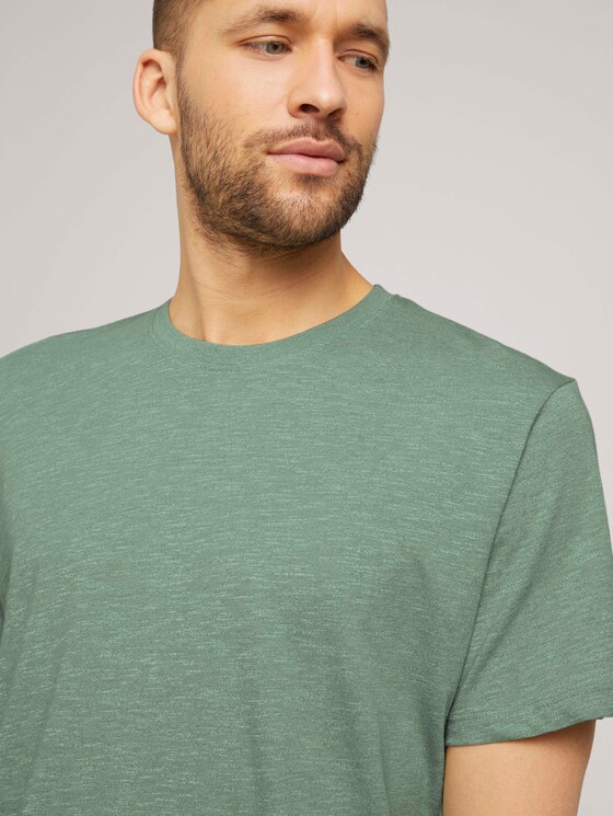 T-Shirt in Melange-Optik - Männer - mint green grindle melange T-Shirt in Melange-Optik - Männer - mint green grindle melange - 9 - TOM TAILOR