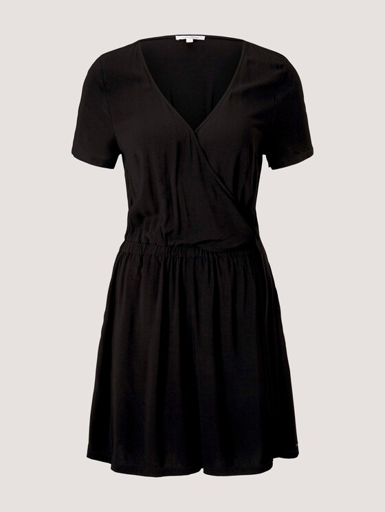 Kurzer Jumpsuit in Wickeloptik - Frauen - deep black Kurzer Jumpsuit in Wickeloptik - Frauen - deep black - 7 - TOM TAILOR Denim