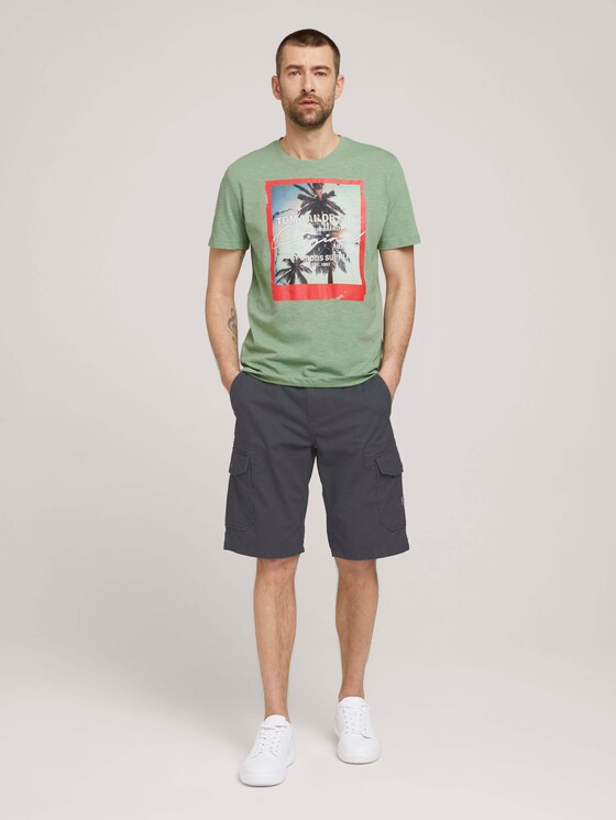 T-Shirt mit Fotoprint - Männer - mint green grindle melange T-Shirt mit Fotoprint - Männer - mint green grindle melange - 3 - TOM TAILOR