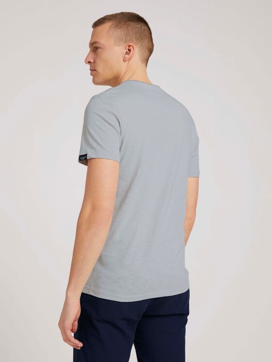 Henley T-Shirt in Melange Optik - Männer - white melange Henley T-Shirt in Melange Optik - Männer - white melange - 2 - TOM TAILOR