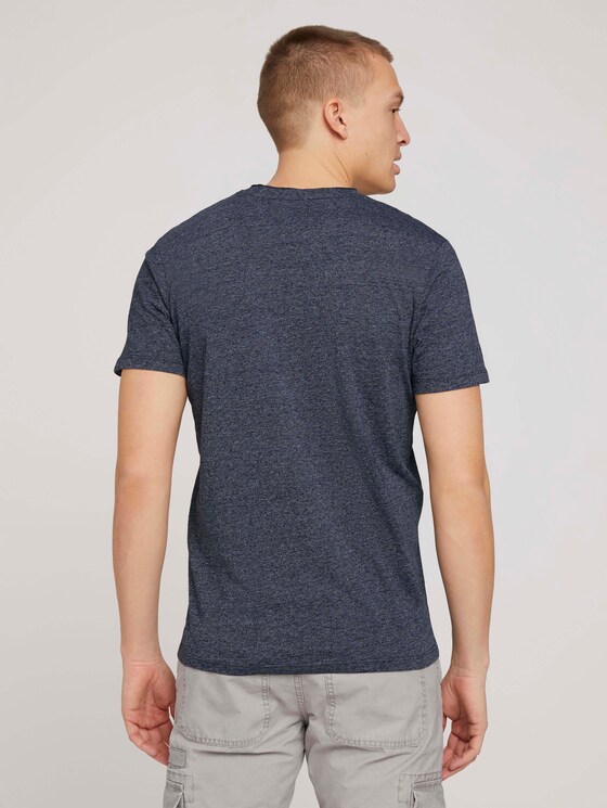 Henley T-Shirt in Melange Optik - Männer - sailor blue grindle melange Henley T-Shirt in Melange Optik - Männer - sailor blue grindle melange - 2 - TOM TAILOR