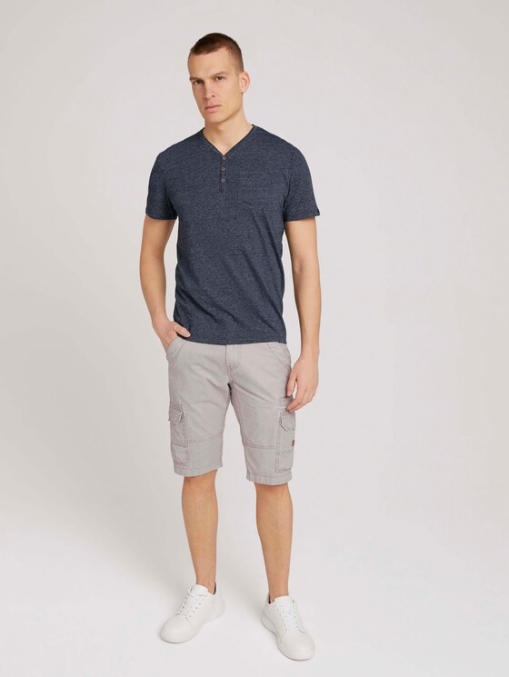 Henley T-Shirt in Melange Optik - Männer - sailor blue grindle melange Henley T-Shirt in Melange Optik - Männer - sailor blue grindle melange - 3 - TOM TAILOR
