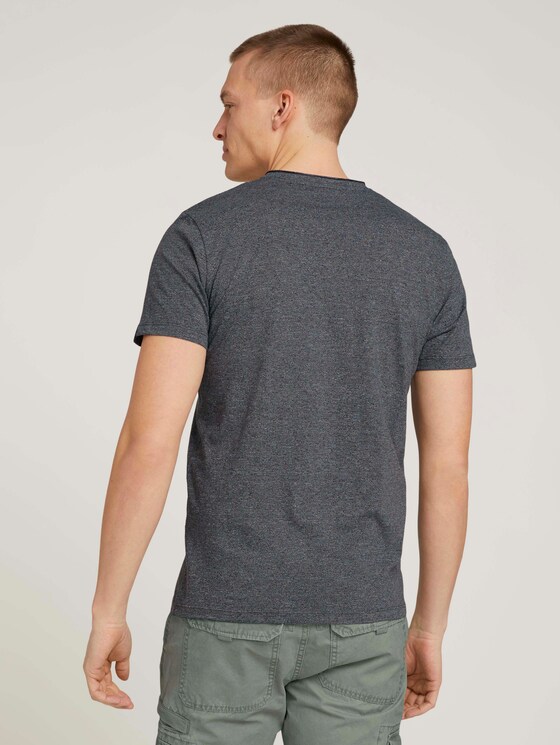 Henley T-Shirt in Melange Optik - Männer - dark grey grindle melange Henley T-Shirt in Melange Optik - Männer - dark grey grindle melange - 2 - TOM TAILOR