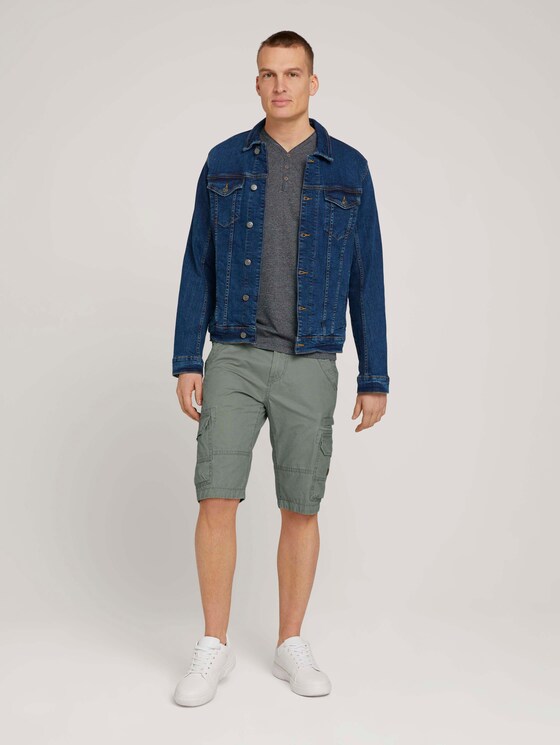 Henley T-Shirt in Melange Optik - Männer - dark grey grindle melange Henley T-Shirt in Melange Optik - Männer - dark grey grindle melange - 3 - TOM TAILOR