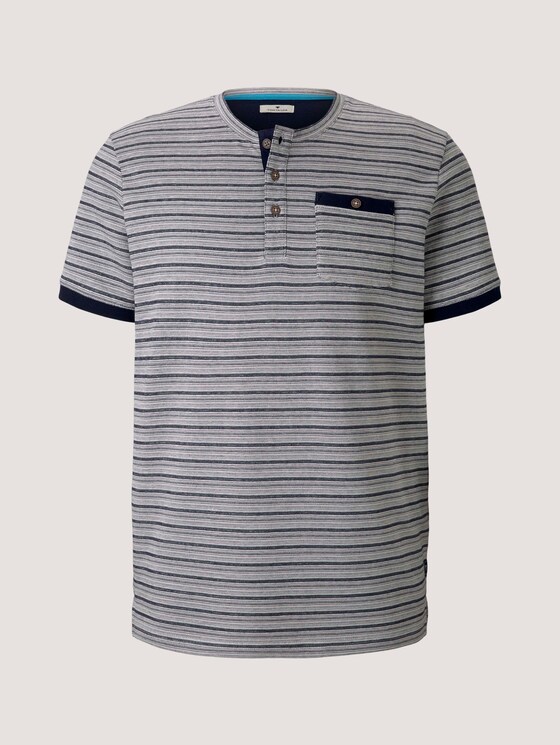 gestreiftes T-Shirt - Männer - sailor blue waffle stripe gestreiftes T-Shirt - Männer - sailor blue waffle stripe - 7 - TOM TAILOR