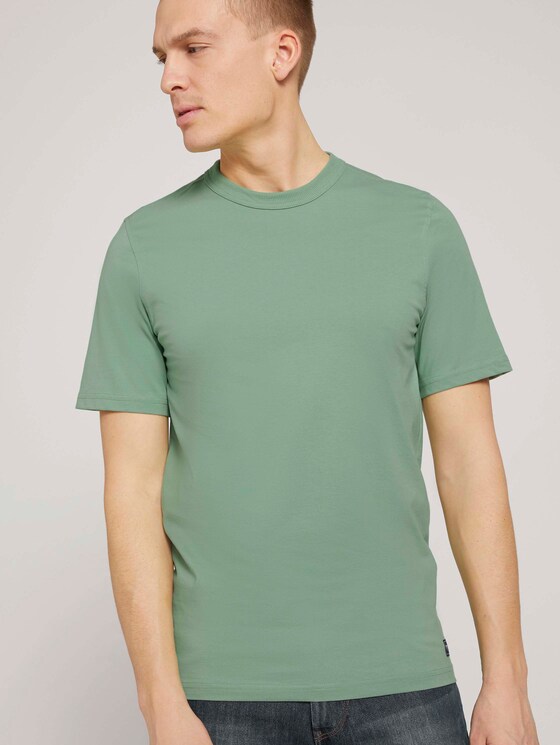 Basic T-Shirt - Männer - light mint green Basic T-Shirt - Männer - light mint green - 5 - TOM TAILOR