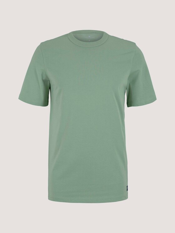 Basic T-Shirt - Männer - light mint green Basic T-Shirt - Männer - light mint green - 7 - TOM TAILOR