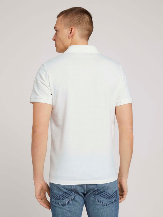 Strukturiertes Poloshirt - Männer - Off White Strukturiertes Poloshirt - Männer - Off White - 2 - TOM TAILOR