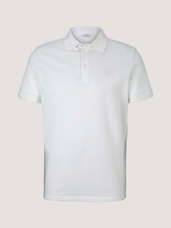 Strukturiertes Poloshirt - Männer - Off White Strukturiertes Poloshirt - Männer - Off White - 7 - TOM TAILOR