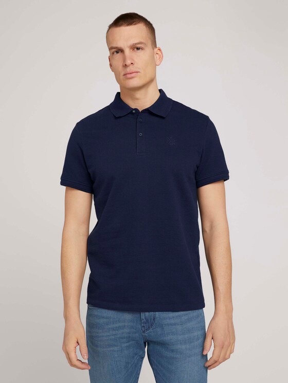 Strukturiertes Poloshirt - Männer - Sailor Blue Strukturiertes Poloshirt - Männer - Sailor Blue - 1 - TOM TAILOR