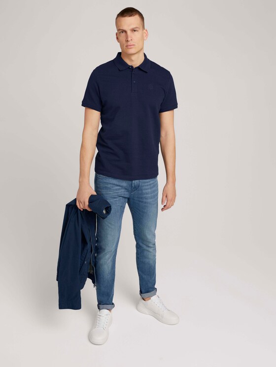 Strukturiertes Poloshirt - Männer - Sailor Blue Strukturiertes Poloshirt - Männer - Sailor Blue - 3 - TOM TAILOR